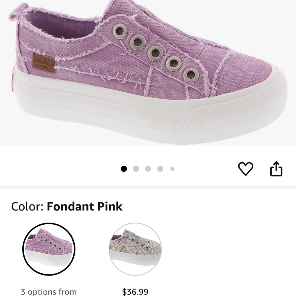 Kids Pink Canvas Shoes, never worn